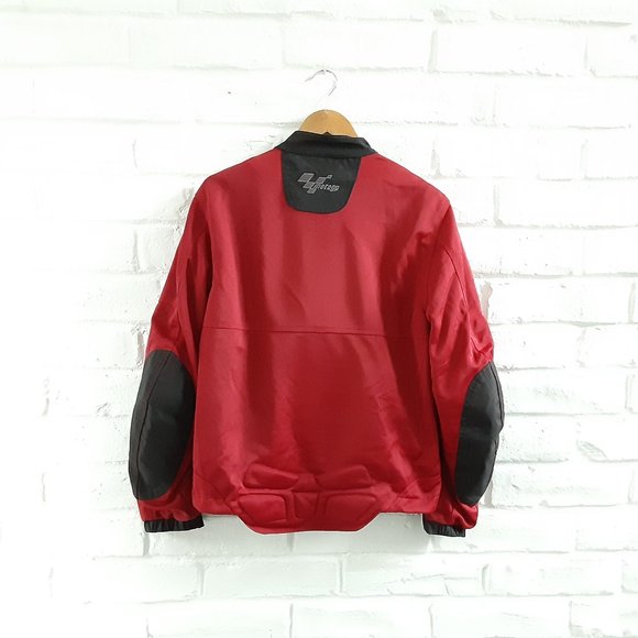 MotoGp Biker Jacket Mens Small Medium Red Motorcycle Dorna Reinforced Padded - Picture 2 of 15